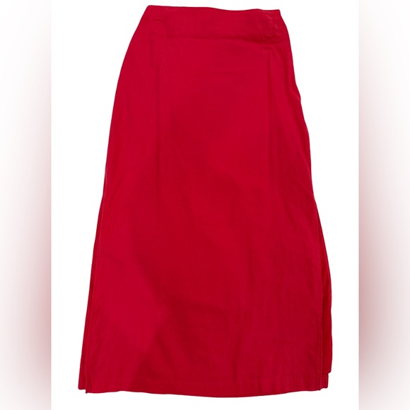NWT GAP linen blend maxi skirt and cropped top tank red size small/extra small - Picture 3 of 14